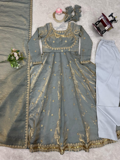 ANARKALI SUIT GOWN  Front and Back Both size work