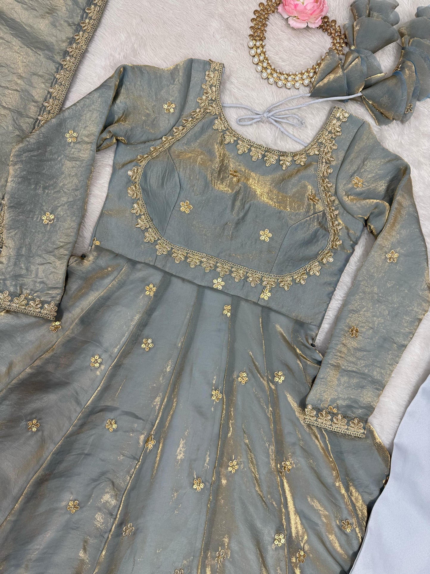 ANARKALI SUIT GOWN  Front and Back Both size work