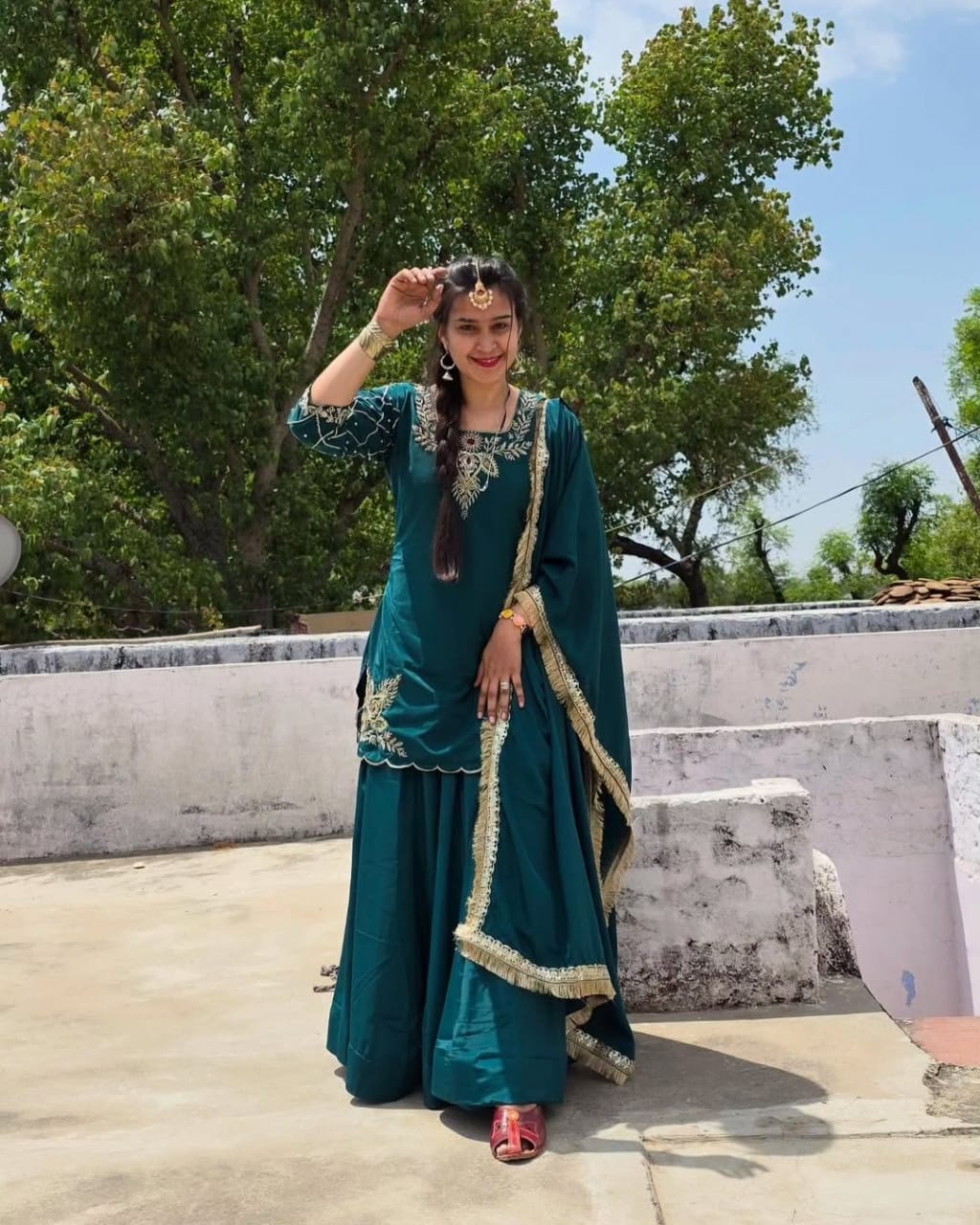 PARTY WEAR TOP AND Lehenga . WITH FANCY DUPPATA AND EMBROIDERY WORK