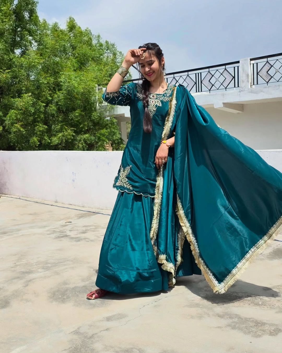 PARTY WEAR TOP AND Lehenga . WITH FANCY DUPPATA AND EMBROIDERY WORK