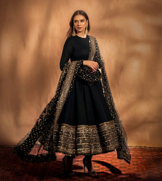 bollywood gown dia mirza Embroidered gown