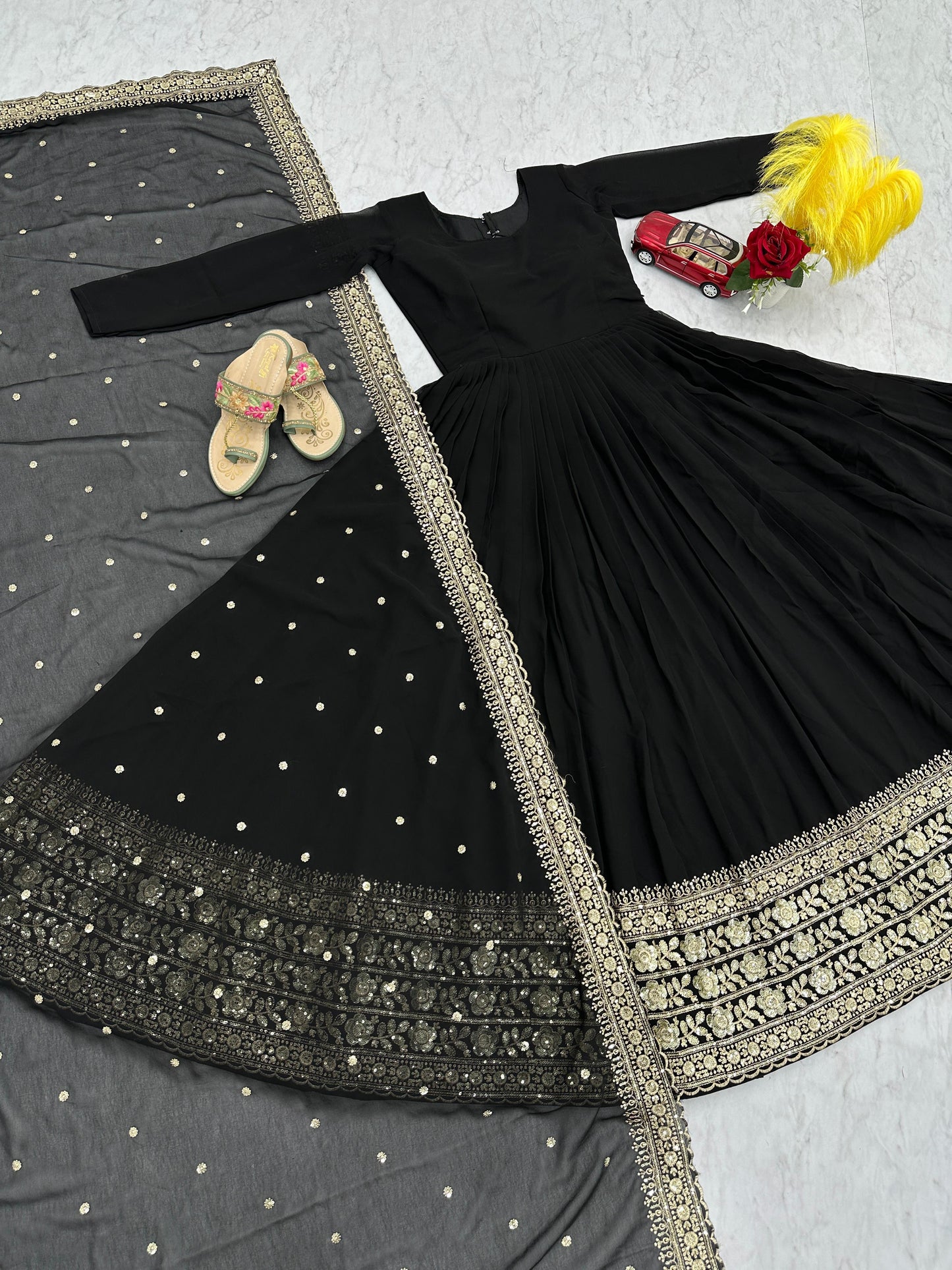 bollywood gown dia mirza Embroidered gown