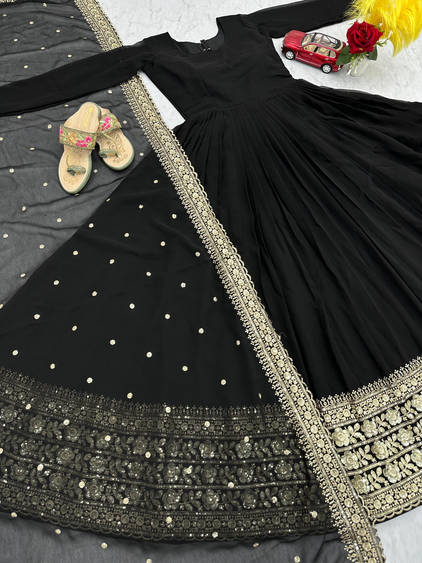 bollywood gown dia mirza Embroidered gown