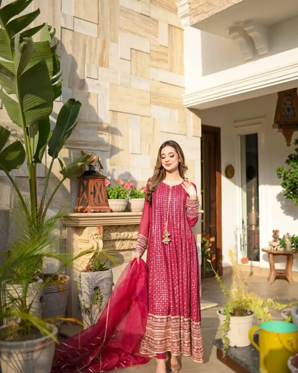Designer Party Gowns Pent & Dupatta Set