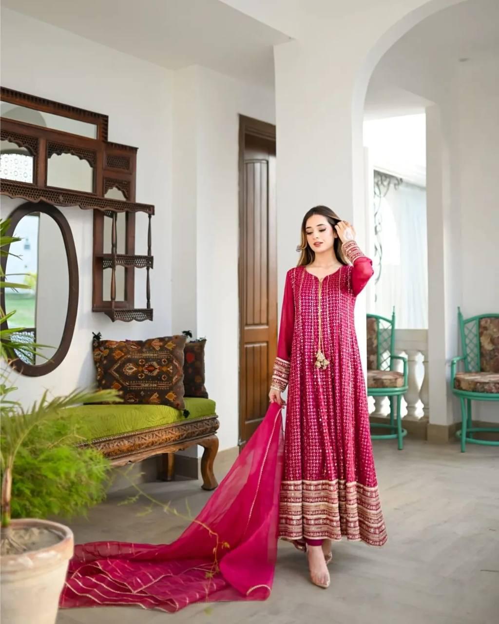 Designer Party Gowns Pent & Dupatta Set