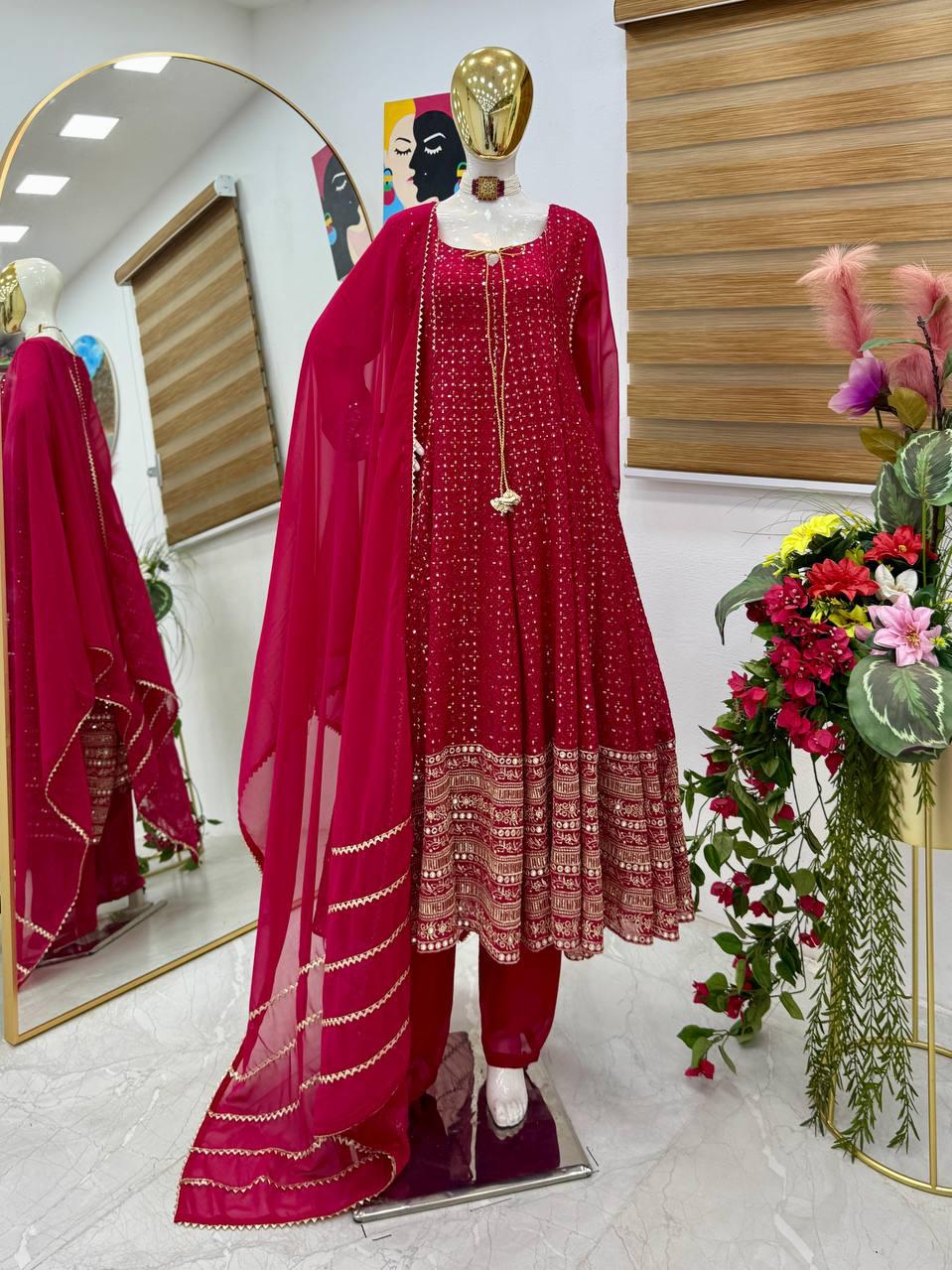 Designer Party Gowns Pent & Dupatta Set