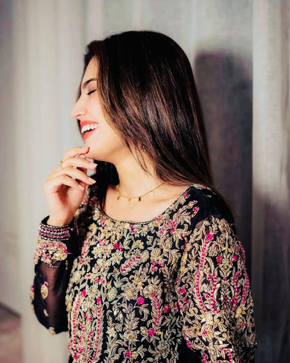 Designer Party Top Pallazo & Dupatta Set