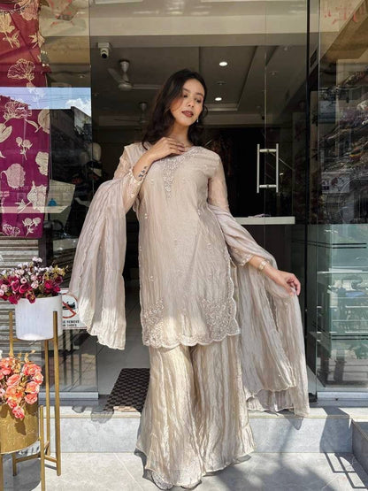 DESIGNER EID SPECIAL PARTY WEAR DESIGNER 3 PIS SUIT COLLECTION