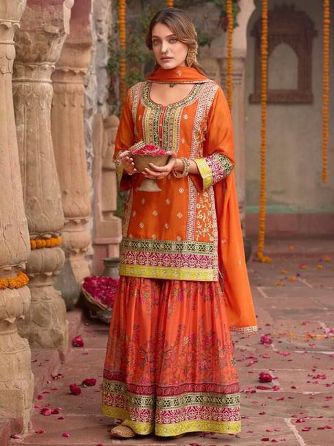 DESIGNER HEAVY PAKISHTANI SHARARA SUIT SET