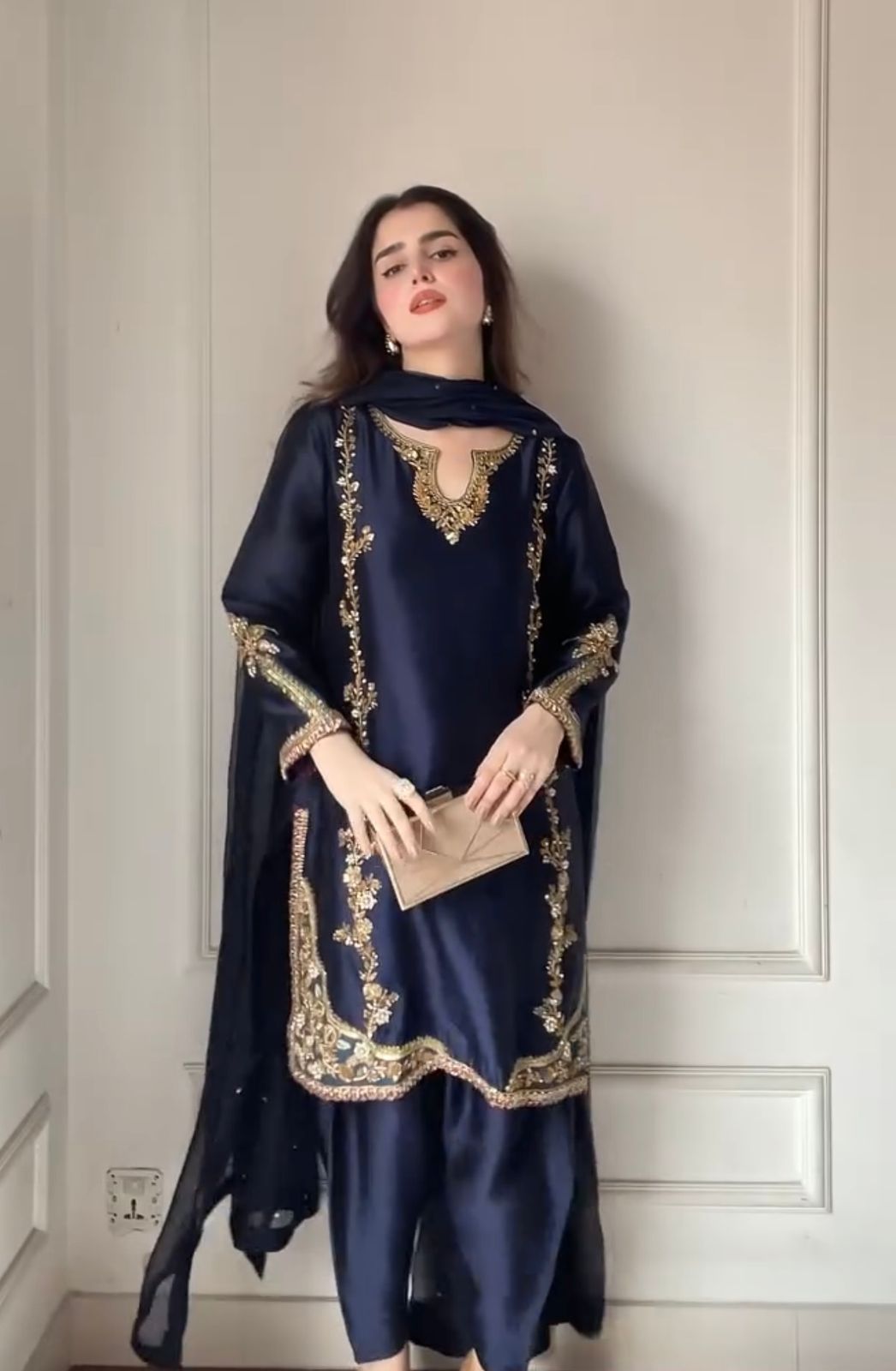 Đěsigner Party Wear Look top with farshi salwar
