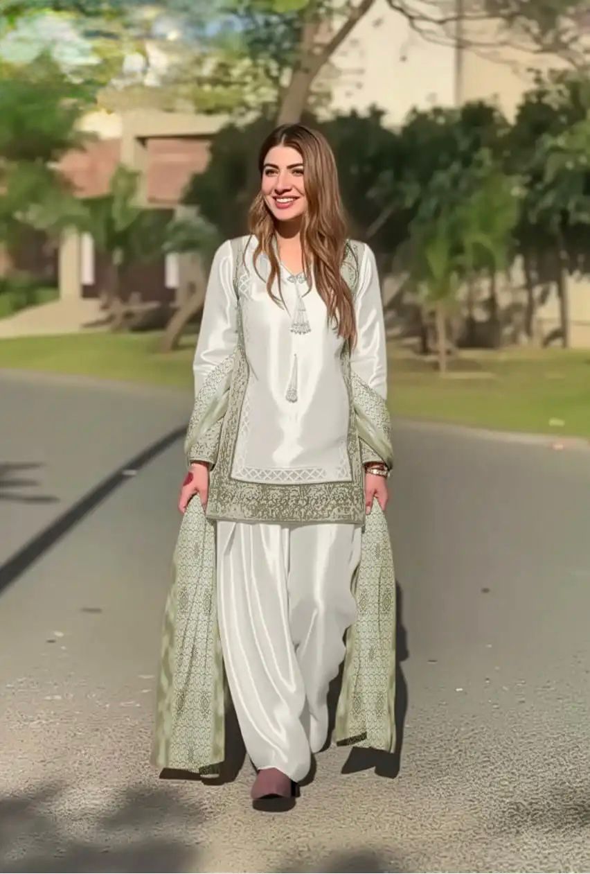 DESIGNER  HEAVY EMBROIDERY CODING SEQUENCE WORK 3 PIS SUIT SET
