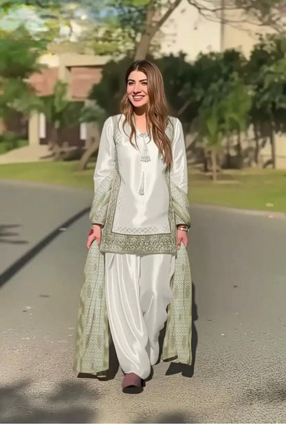 DESIGNER  HEAVY EMBROIDERY CODING SEQUENCE WORK 3 PIS SUIT SET