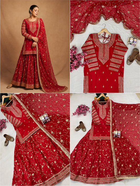 ENHANCE THE BEAUTY OF YOUR WARDROBE WITH THIS NEWLY LAUNCHED INDOWESTERN LEHENGA SET