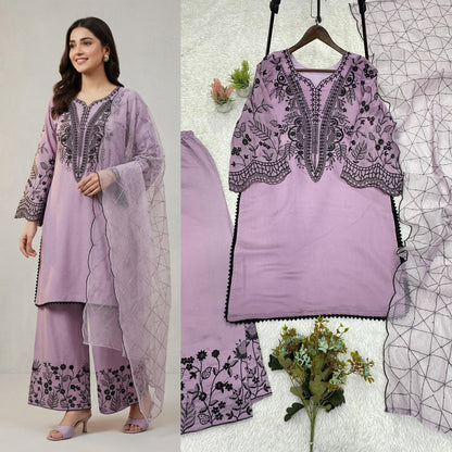 THIS FESTIVAL SEASON WEAR OUR BEAUTIFUL SEQUENCE EMBROIDERED TOP , PLAZZO  WITH DUPATTA
