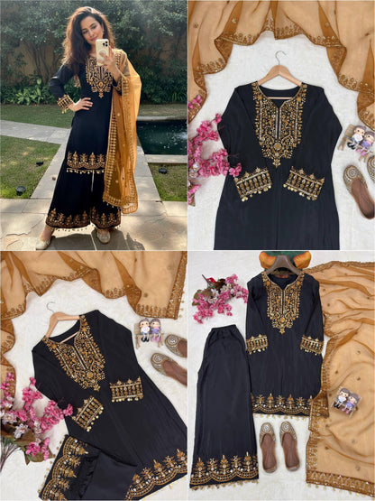 ENHANCE THE BEAUTY OF YOUR WARDROBE WITH THIS NEWLY LAUNCHED KURTI & PLAZZO SET