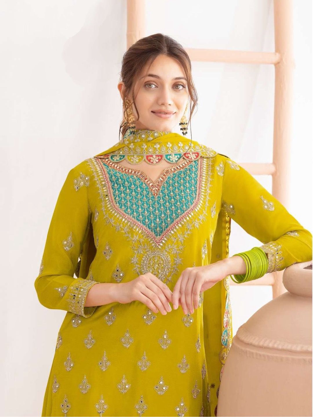 Designer Party Sharara Suit & Dupatta Set