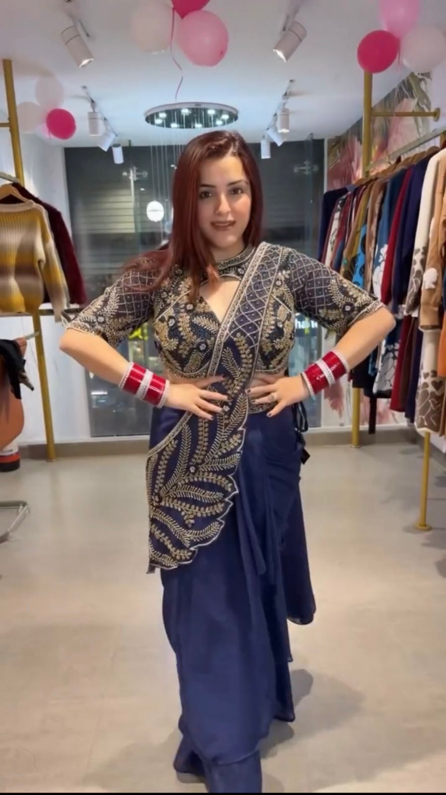 WE ARE LAUNCHING NEW SUPERHIT TRENDING READY TO WEAR SAREE WITH SEMI-BEADS & EMBROIDERED STYLIST BLOUSE & ON FAUX GEORGETTE FABRIC🥻