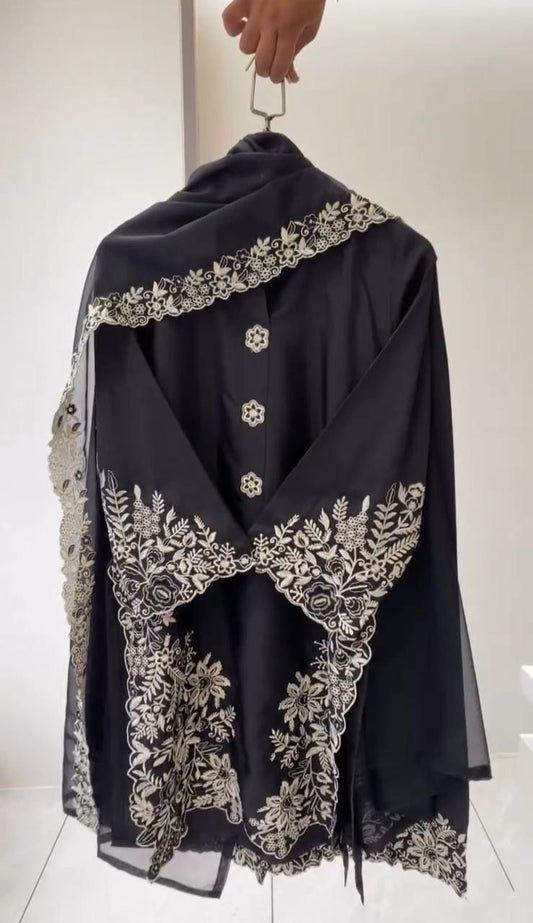 SUMMER SEASON WEAR PAKISTANI SUIT WITH EMBROIDERED WORKED TOP, PLAZZO AND DUPATTA
