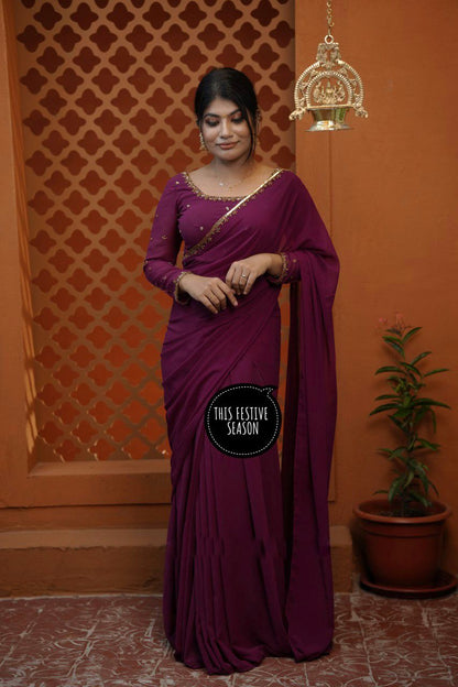 WE ARE LAUNCHING NEW SUPERHIT TRENDING FAUX GEORGETTE FABRIC 4 PIECE SET LEHENGA,BLOUSE,KOTI,DUPATTA WITH EMBROIDERY WORK