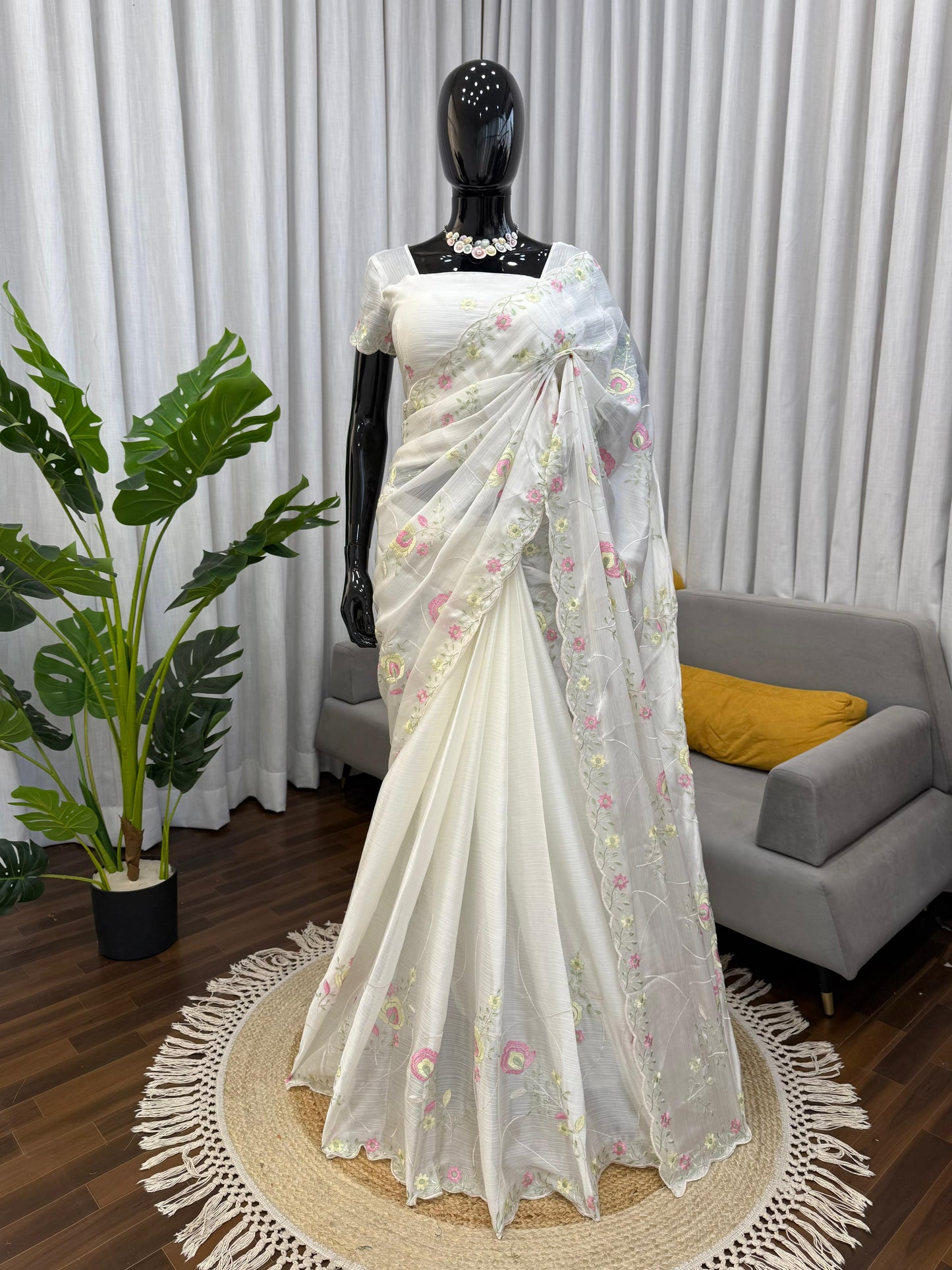 Designer Saree – Elegance Redefined ✨ Fall in love with this stunning saree in an eye-catching shade, crafted with finesse and rich detailing. A perfect blend of grace and glam!