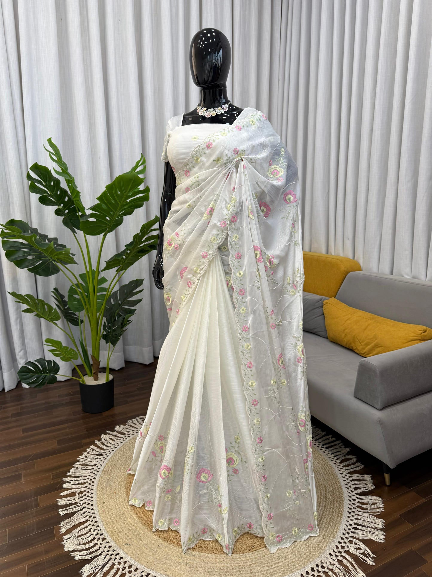 Designer Saree – Elegance Redefined ✨ Fall in love with this stunning saree in an eye-catching shade, crafted with finesse and rich detailing. A perfect blend of grace and glam!