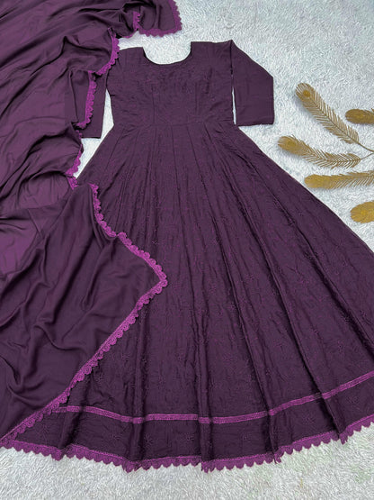 2 PIECE STYLISH GOWN WITH BEAUTIFUL DUPATTA