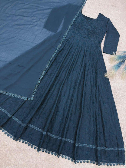 2 PIECE STYLISH GOWN WITH BEAUTIFUL DUPATTA
