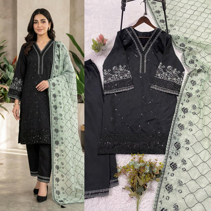 THIS WEDDING SEASON WEAR OUR BEAUTIFUL SEQUENCE EMBROIDERED TOP , PLAZZO WITH DUPATTA IN 3 BEAUTIFUL COLOURS