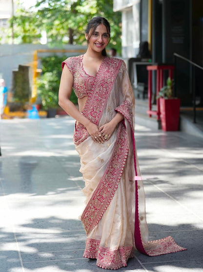 Designer Saree – Elegance Redefined ✨ Fall in love with this stunning saree in an eye-catching shade, crafted with finesse and rich detailing. A perfect blend of grace and glam!