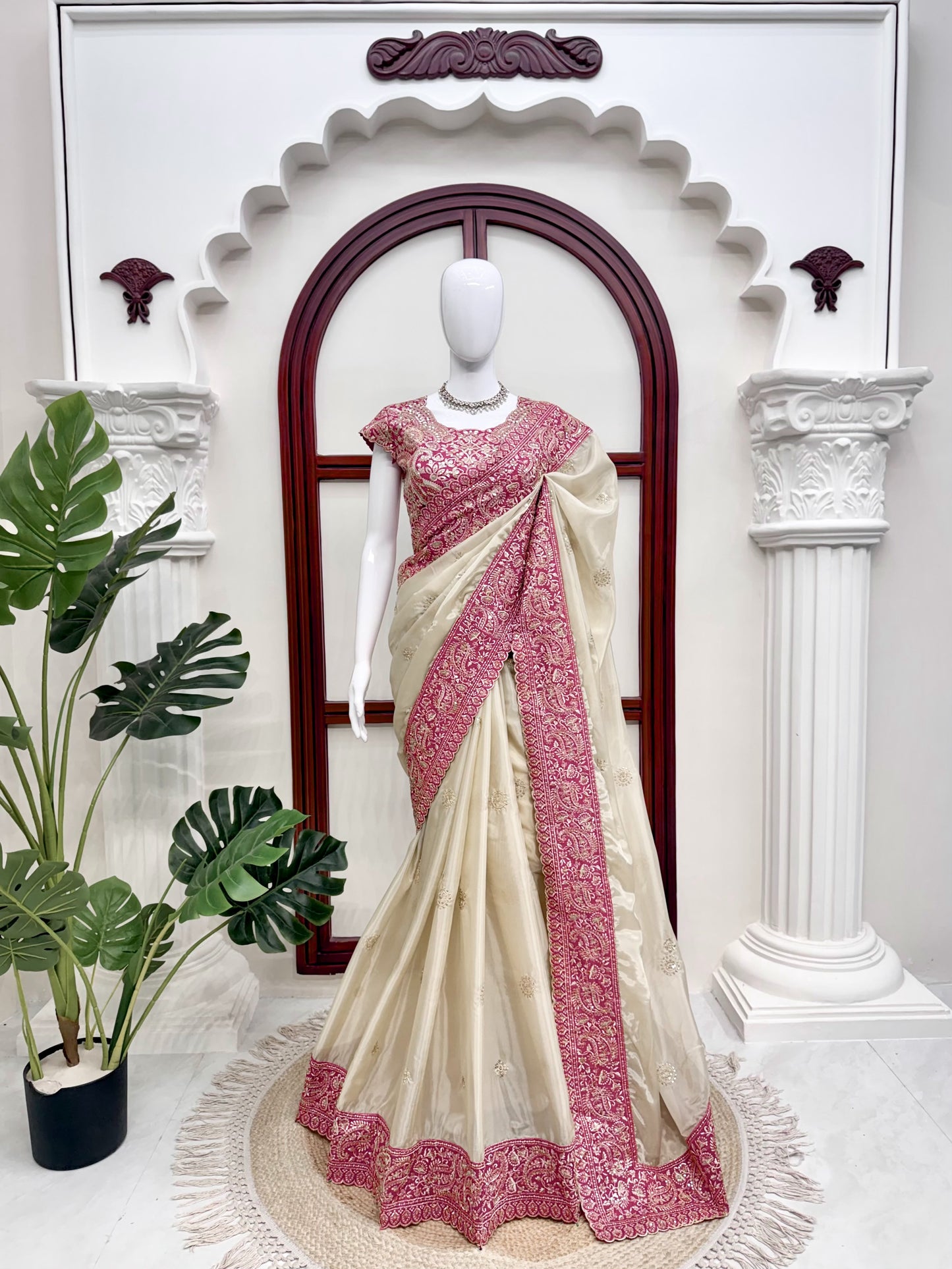 Designer Saree – Elegance Redefined ✨ Fall in love with this stunning saree in an eye-catching shade, crafted with finesse and rich detailing. A perfect blend of grace and glam!