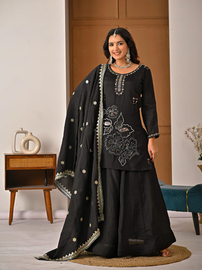 New Designer Party Wear Look Top , Sharara Plazzo  and Dupatta, New Fancy Style