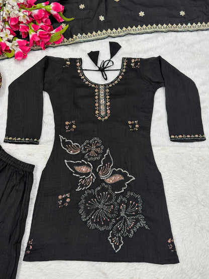 New Designer Party Wear Look Top , Sharara Plazzo  and Dupatta, New Fancy Style