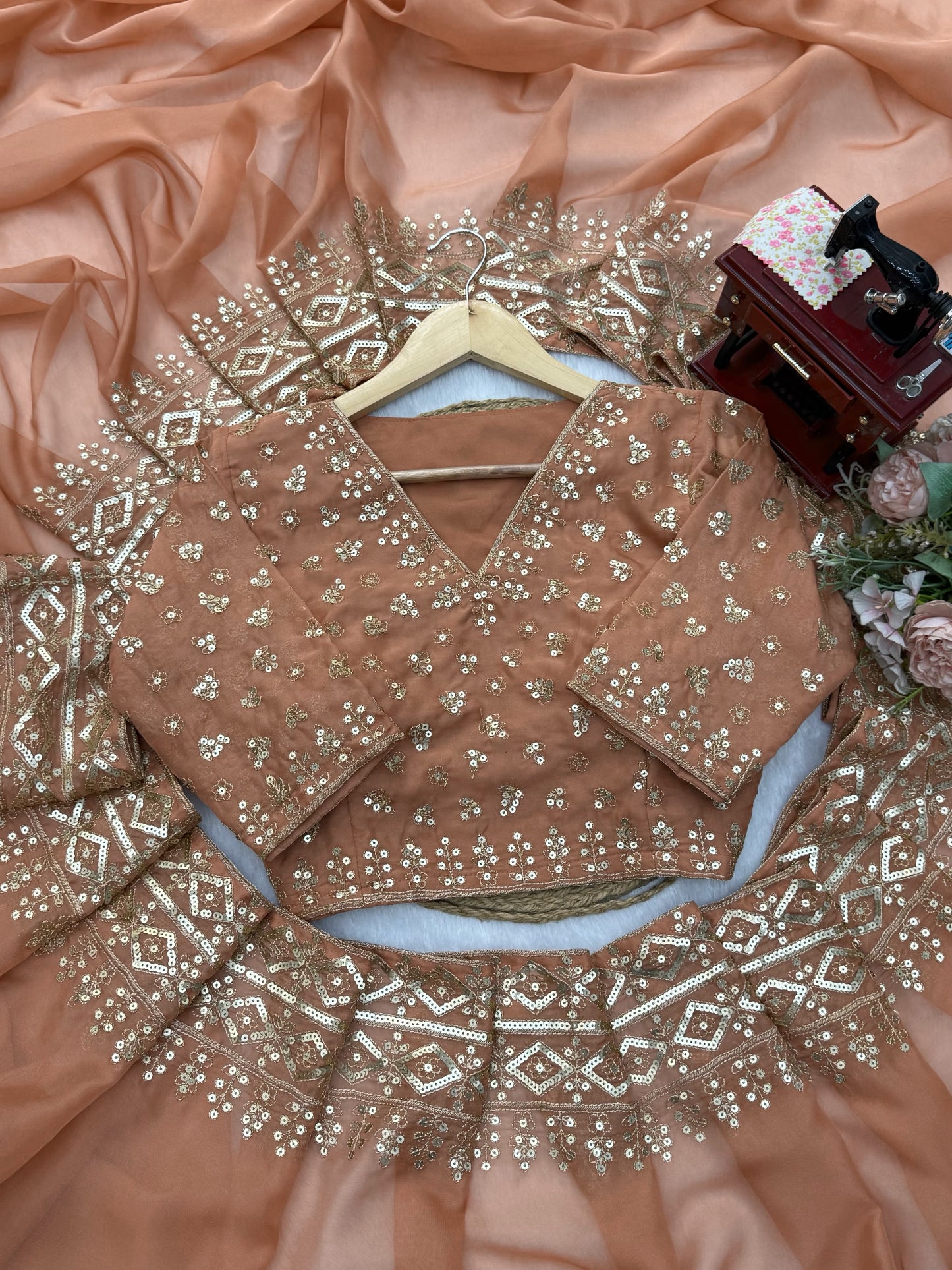 Designer Saree – Elegance Redefined ✨ Fall in love with this stunning saree in an eye-catching shade, crafted with finesse and rich detailing. A perfect blend of grace and glam!