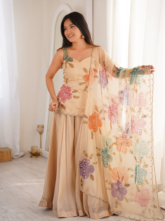 Designer Palzoo Set – Elegant Ethnic Wear ✨ 🎀 Crafted in Classy Tones with Premium Fabric & Detailing