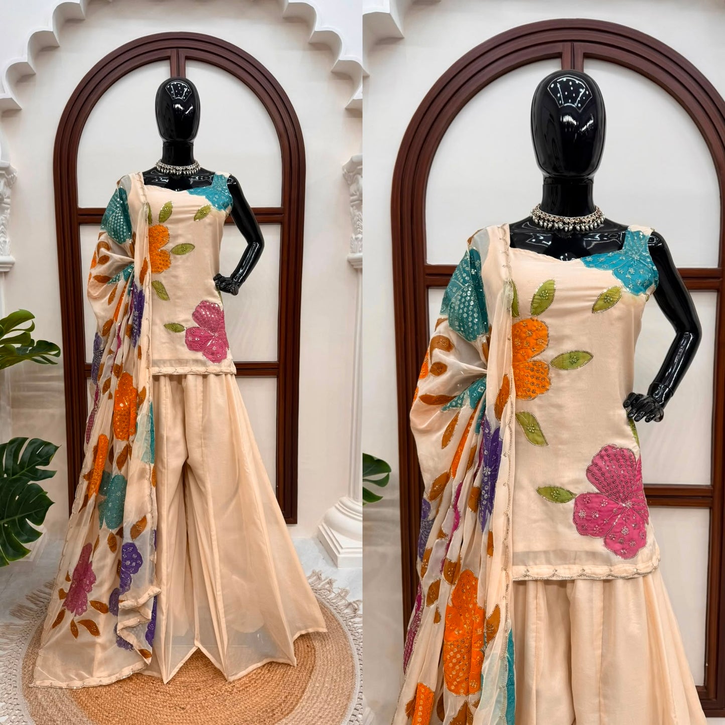 Designer Palzoo Set – Elegant Ethnic Wear ✨ 🎀 Crafted in Classy Tones with Premium Fabric & Detailing