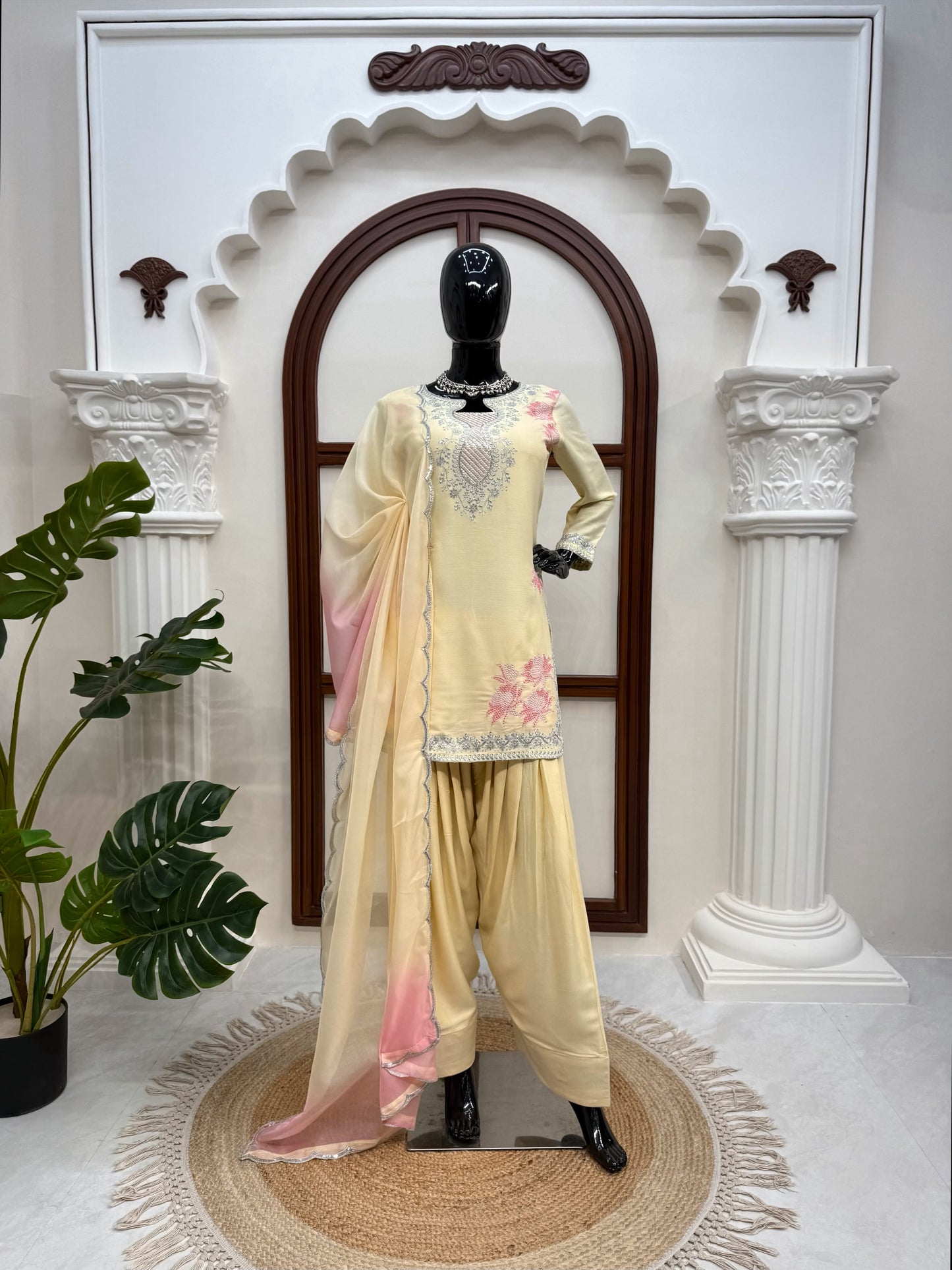 Designer Farshi Plazo Set – Elegant Ethnic Wear ✨ 🎀 Crafted in Classy Tones with Premium Fabric & Detailing