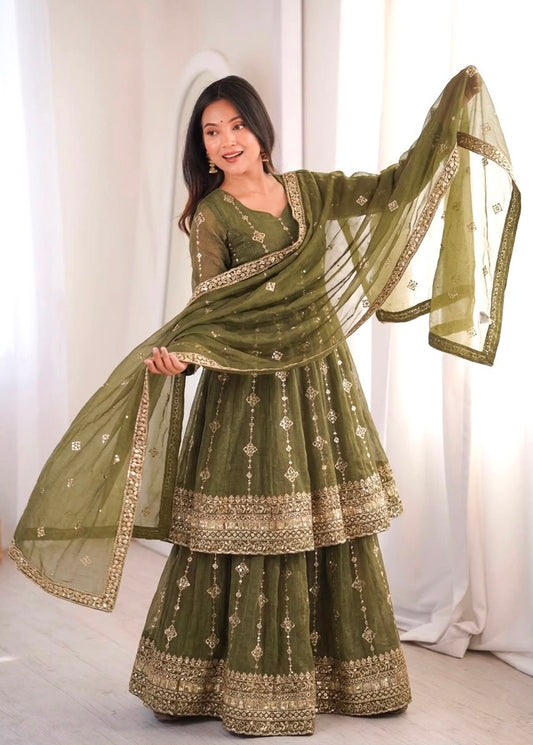 Elegant Heavy Embroidered Sequence Work Set