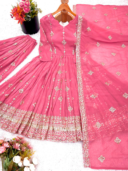 Elegant Heavy Embroidered Sequence Work Set