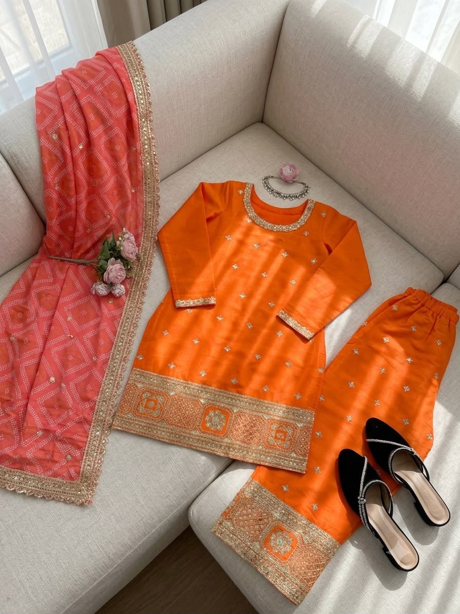 Designer Palzoo Set – Elegant Ethnic Wear ✨ 🎀 Crafted in Classy Tones with Premium Fabric & Detailing