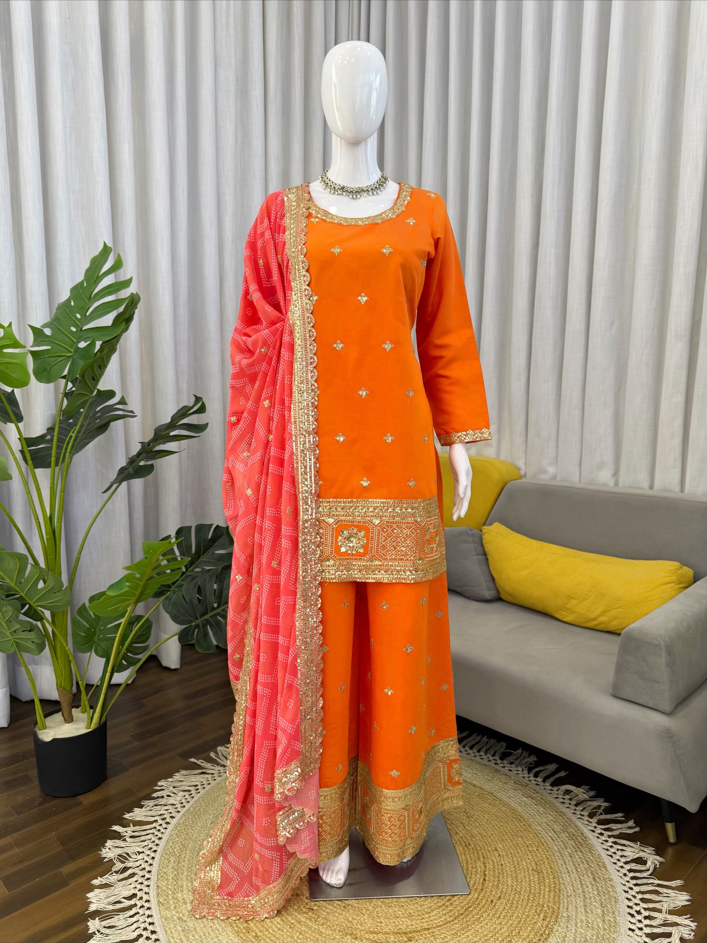 Designer Palzoo Set – Elegant Ethnic Wear ✨ 🎀 Crafted in Classy Tones with Premium Fabric & Detailing