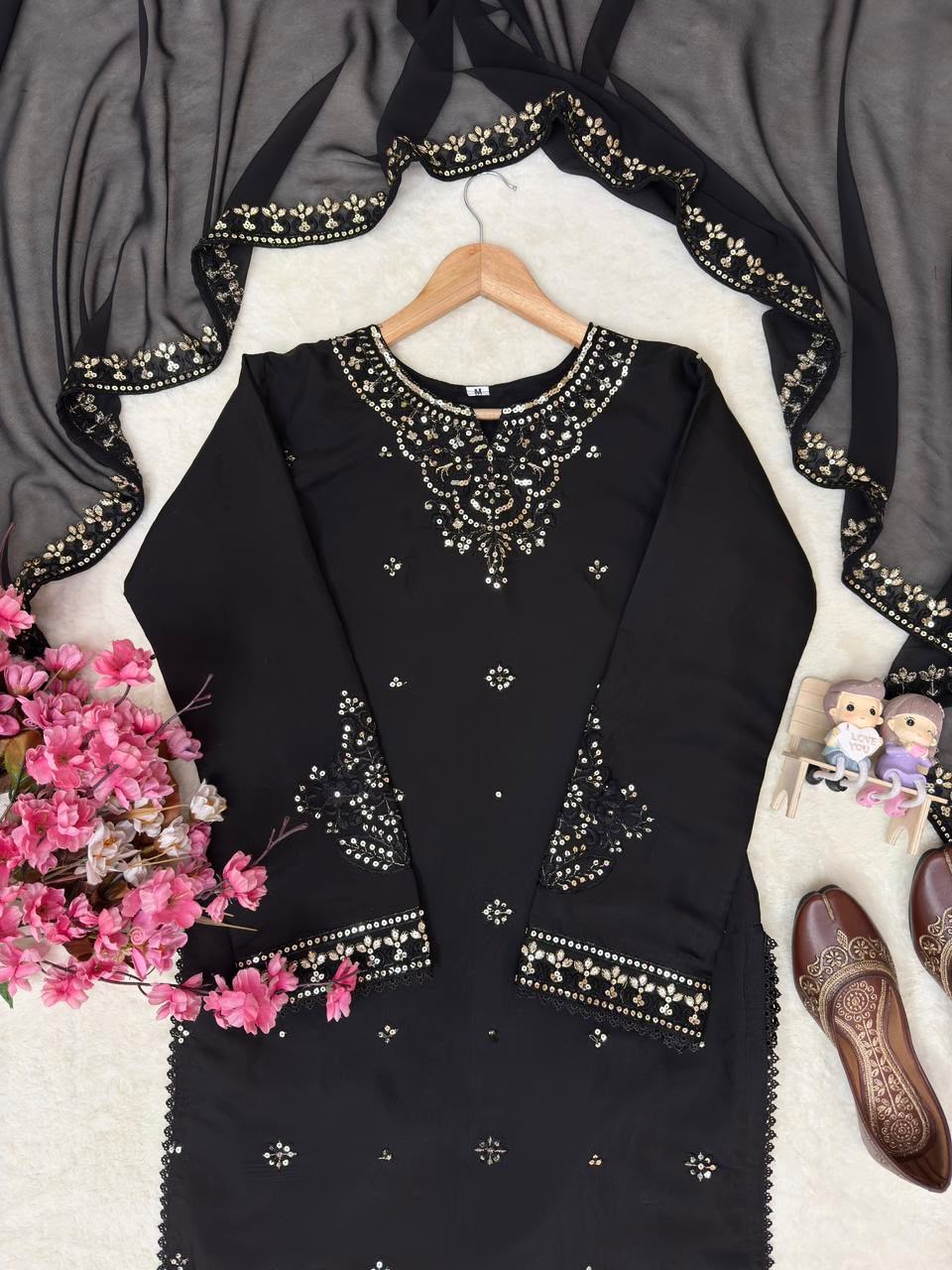 Enhance the beauty of your wardrobe with our newly launched Premium Kurti, Palazzo & Dupatta Set.