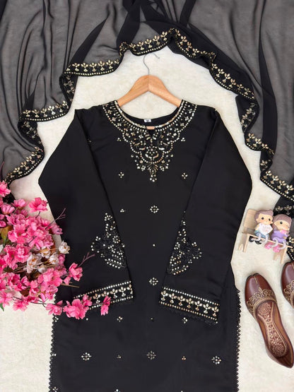 Enhance the beauty of your wardrobe with our newly launched Premium Kurti, Palazzo & Dupatta Set.