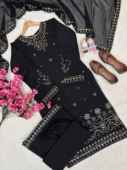 Enhance the beauty of your wardrobe with our newly launched Premium Kurti, Palazzo & Dupatta Set.