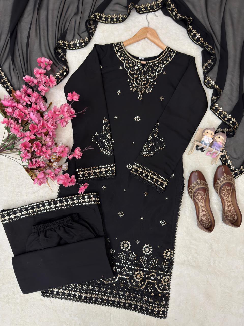 Enhance the beauty of your wardrobe with our newly launched Premium Kurti, Palazzo & Dupatta Set.