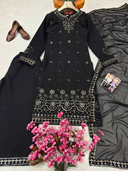 Enhance the beauty of your wardrobe with our newly launched Premium Kurti, Palazzo & Dupatta Set.