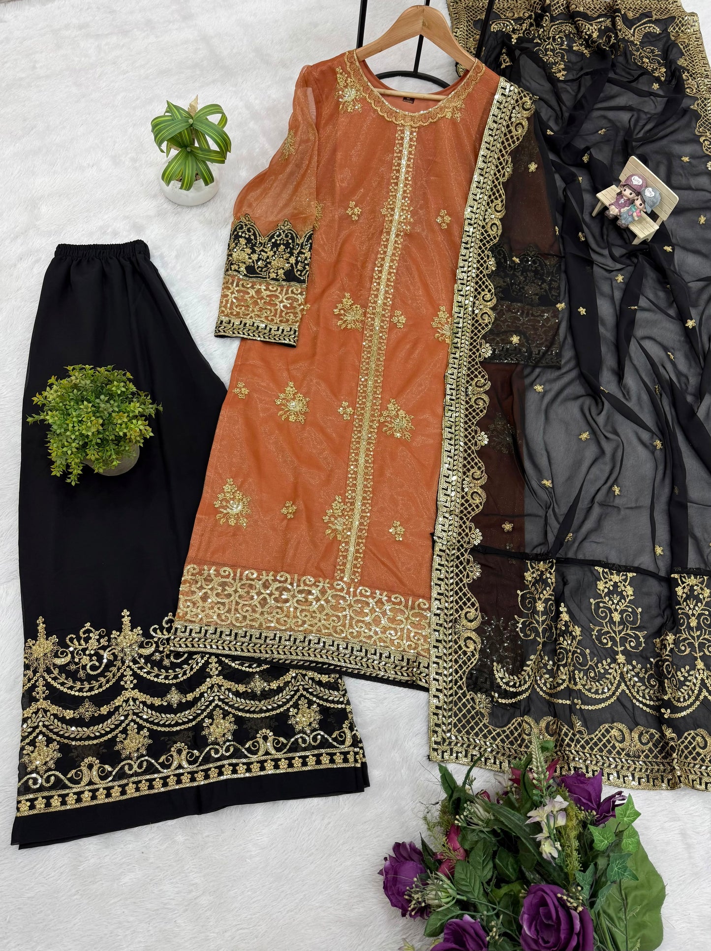 NEW LAUNCHING TWIL NET FABRIC✨KURTI, DUPATTA & PENT 👗 THIS SET IS COMING WITH EMBROIDERY WORK & STYLIST PATTERN FOR EVERY FESTIVAL🥻