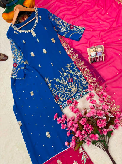 ENHANCE THE BEAUTY OF YOUR WARDROBE WITH THIS NEWLY LAUNCHED KURTI & PLAZZO SET