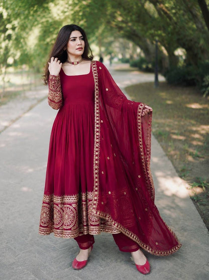 New Designer Party Gown & Dupatta