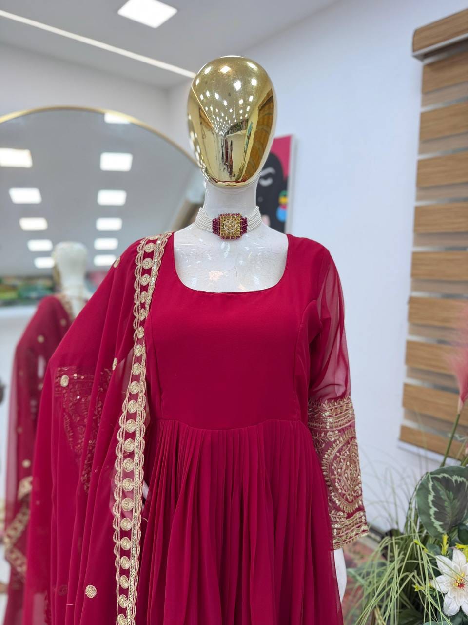 New Designer Party Gown & Dupatta