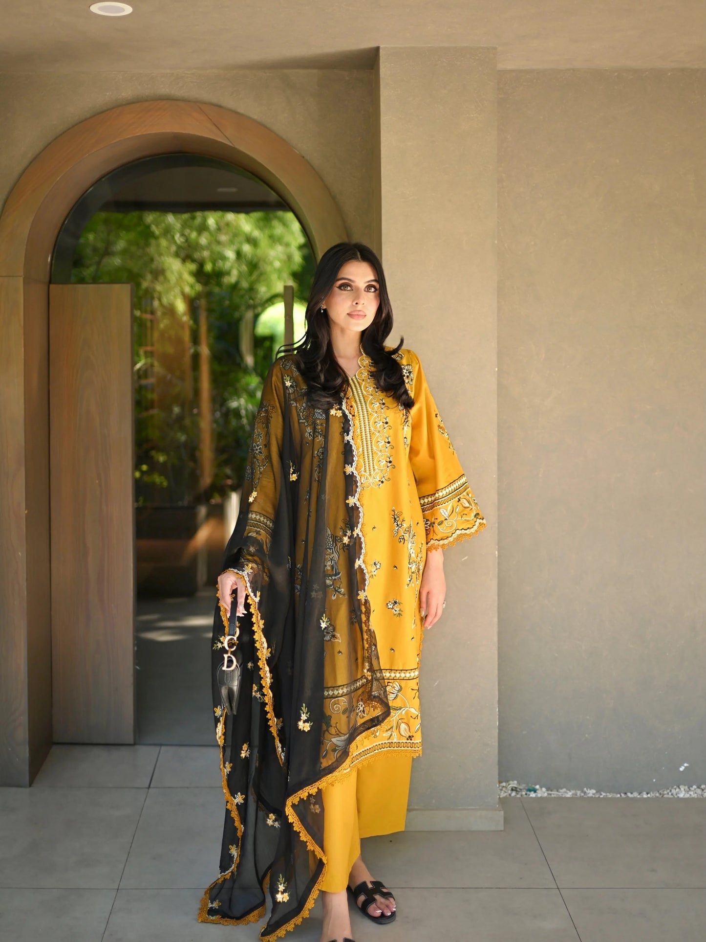 THIS WEDDING SEASON, TRY OUR DESIGNER EMBROIDERED WORKED TOP PLAZZO WITH DUPATTA